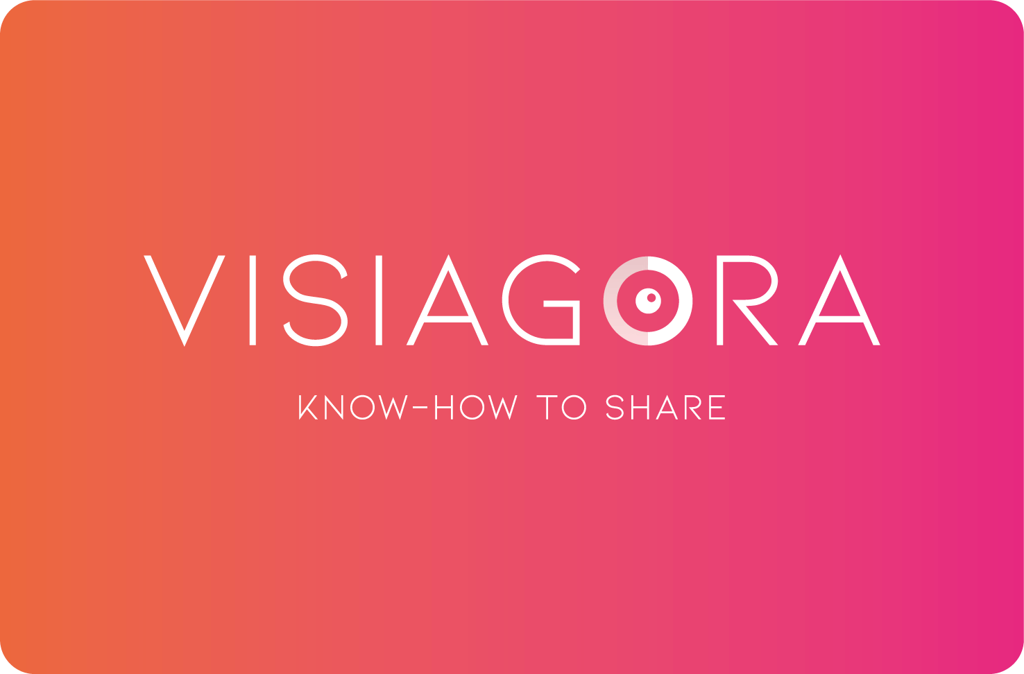 Logo visiagora sur fond de couleur